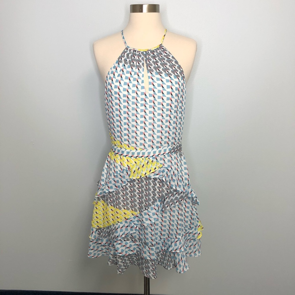 Parker Halter Ruffle Dress